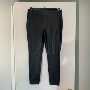 LOFT Black Faux Leather Pants
